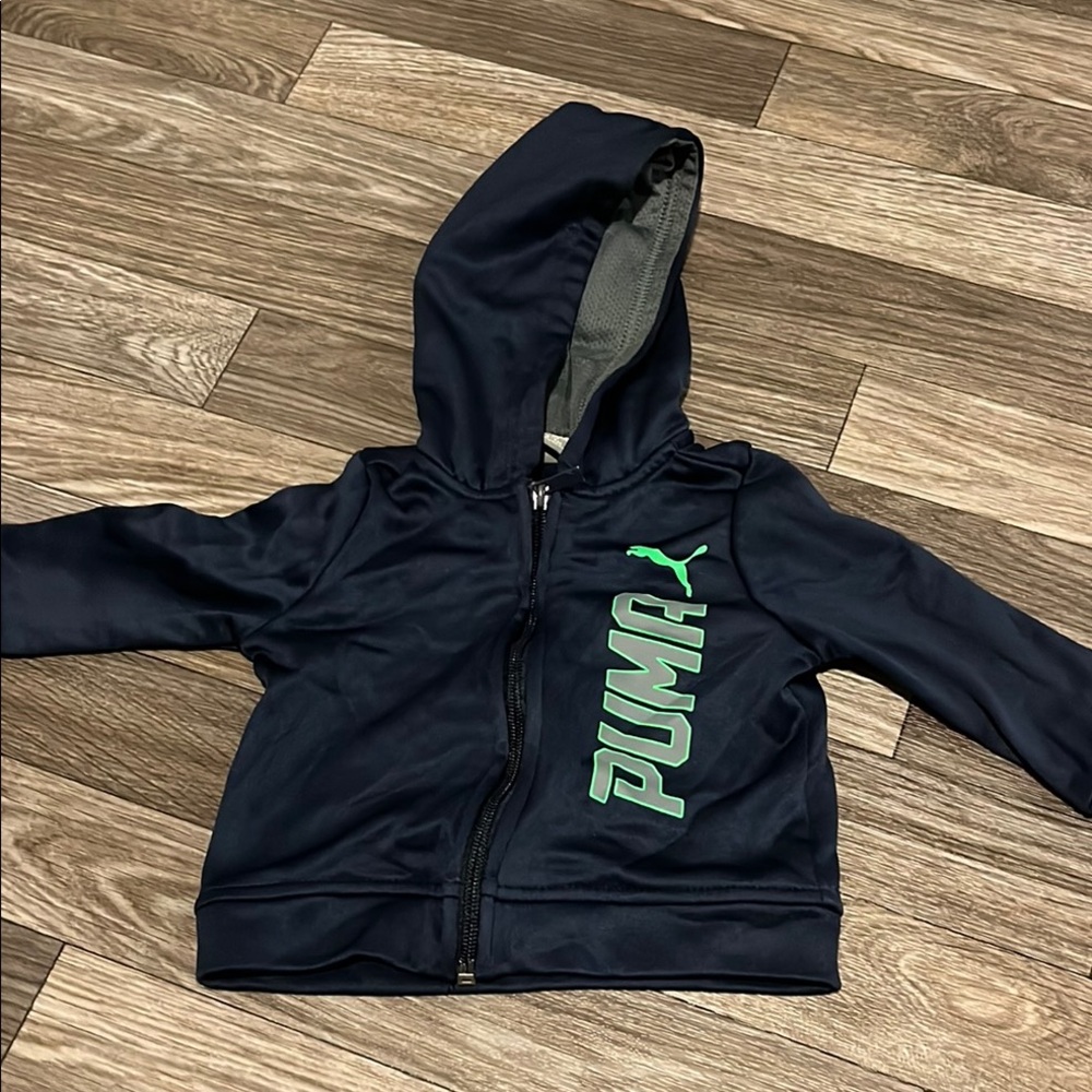 Puma Green and Blue Sweatshirt Hoodie